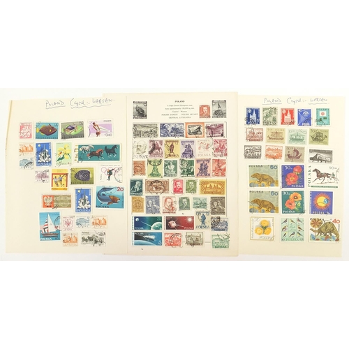 1758 - British and world stamps arranged on sheets including USA, Canada and South Africa