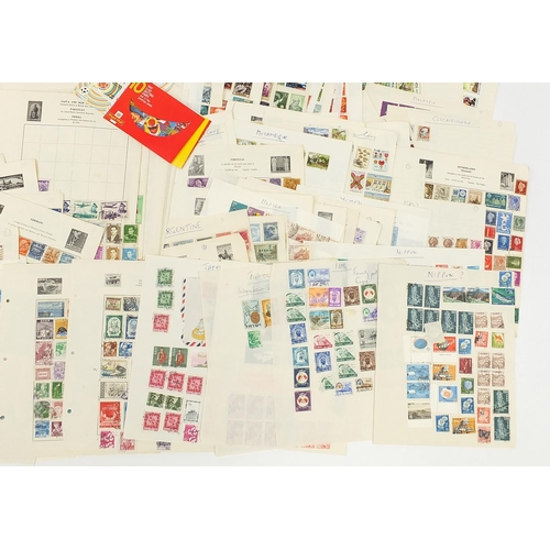 1759 - World stamps arranged on sheets including Persia