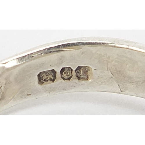 2028 - Novelty silver ring in the form of a squirrel with nuts, PJI London 1993, size L, 4.7g