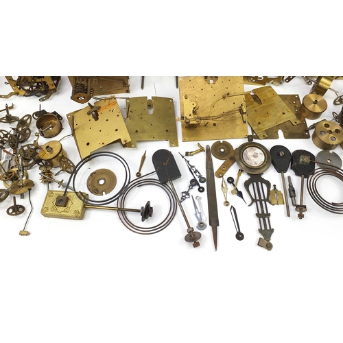 2019 - Collection of vintage clock movements, parts and accessories including Smiths