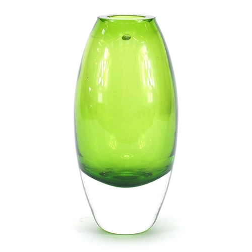 710 - Scandinavian green art glass, 23.5cm high