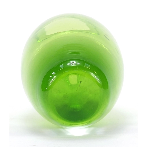 710 - Scandinavian green art glass, 23.5cm high