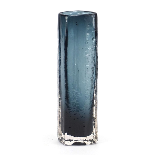 226 - Geoffrey Baxter for Whitefriars, tubular glass vase in indigo or pewter, 30cm high