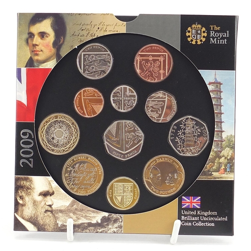 1731 - Royal Mint 2009 uncirculated coin collection with Kew Garden fifty pence piece