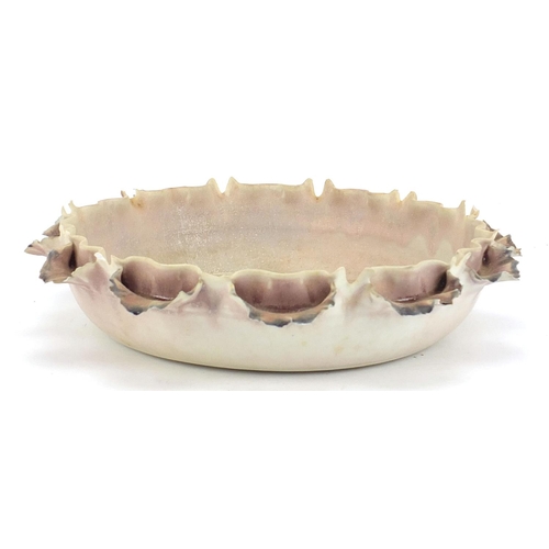 1938 - Ned Heywood naturalistic ceramic bowl, 30cm in diameter