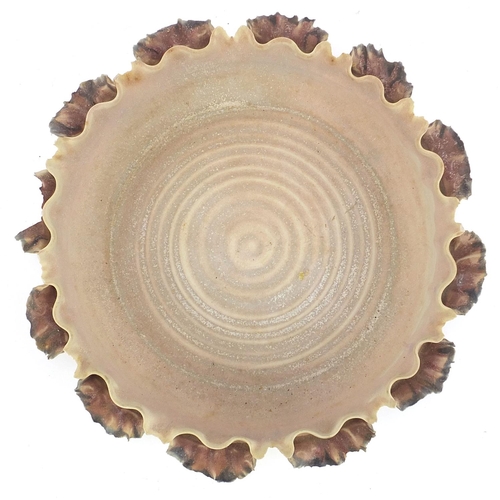 1938 - Ned Heywood naturalistic ceramic bowl, 30cm in diameter