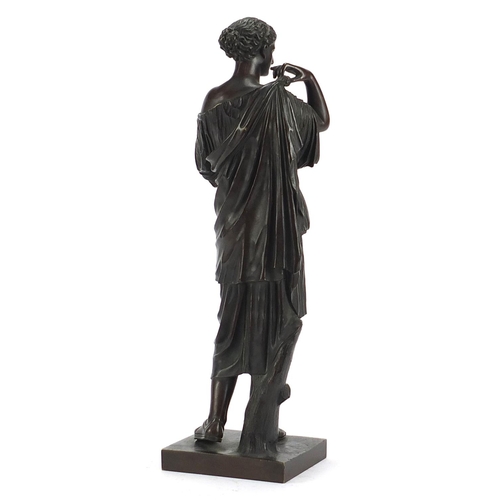 37 - 19th century Grand Tour patinated bronze study of a female, 40cm high