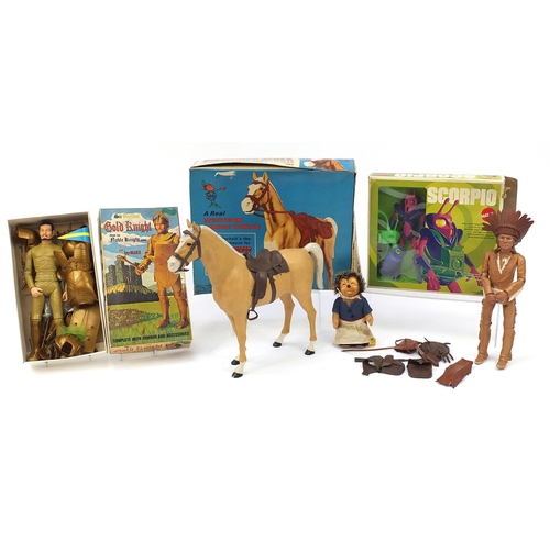 2022 - Vintage and later toys including Steiff, Marx Gold Knight and Marx Western Range horse