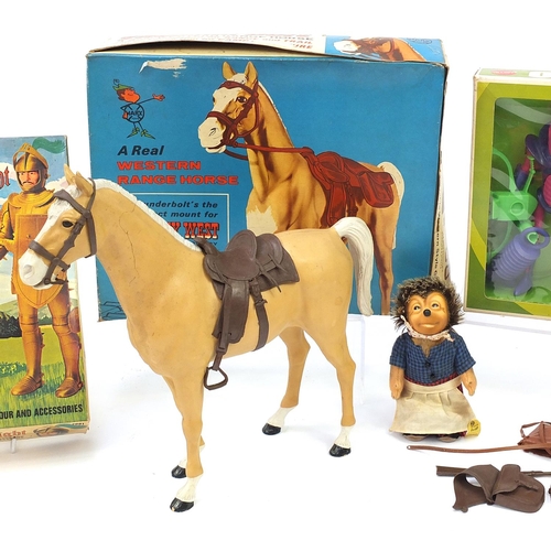 2022 - Vintage and later toys including Steiff, Marx Gold Knight and Marx Western Range horse