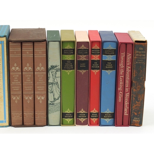 1916 - Folio Society hardback books with slip cases including The Decameron, Wonders of the World and The K... 