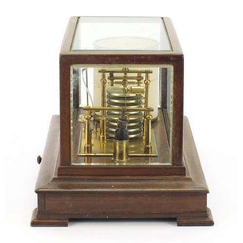 338 - Short & Mason, mahogany brass Stormograph barograph housed in a glazed mahogany case, made for C Wer... 