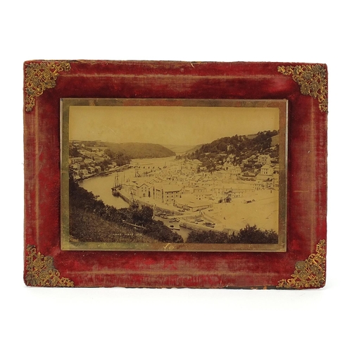 2016 - Victorian sepia photograph of Looe, Cornwall, overall 31cm x 23.5cm