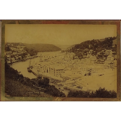 2016 - Victorian sepia photograph of Looe, Cornwall, overall 31cm x 23.5cm