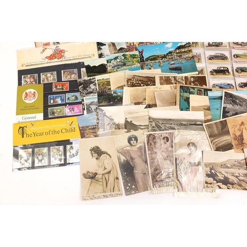 1904 - Antique and later ephemera including stamps arranged in albums and cigarette cards