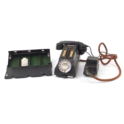 1831 - Vintage black Bakelite dial telephone