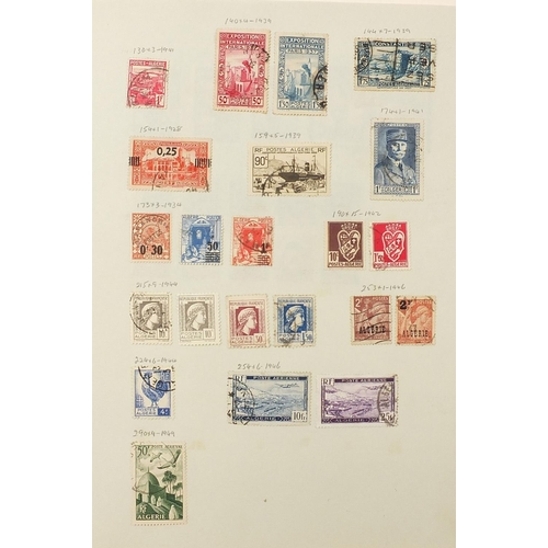 1747 - Extensive collection of antique and later world stamps arranged in albums including Brazil, France, ... 