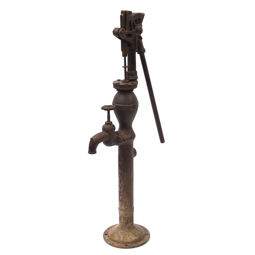 1767 - Victorian design cast iron water pump, 127cm high