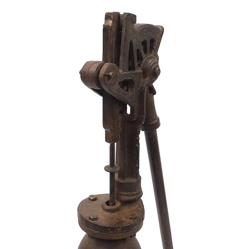 1767 - Victorian design cast iron water pump, 127cm high