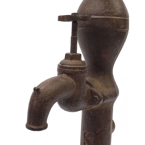 1767 - Victorian design cast iron water pump, 127cm high