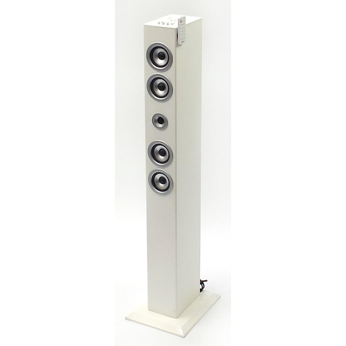 1762 - Akai A58003 Bluetooth tower speaker with iPod dock and remote control, 108cm high