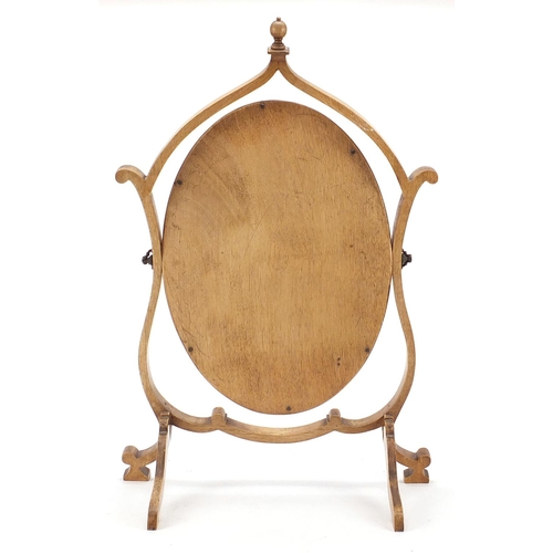 1785 - Victorian style walnut swing mirror, 53cm high