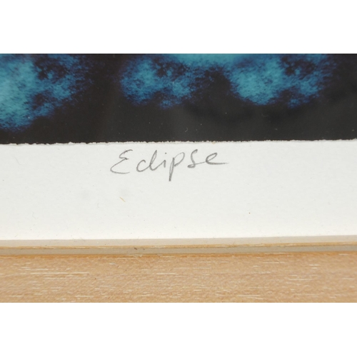 2125 - Troy Ollson - Dark side of the moon and eclipse, pair of pencil signed prints, each numbered 1/100, ... 