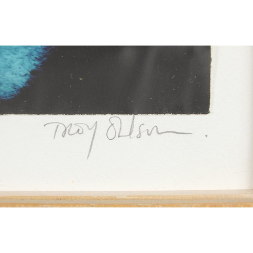 2125 - Troy Ollson - Dark side of the moon and eclipse, pair of pencil signed prints, each numbered 1/100, ... 