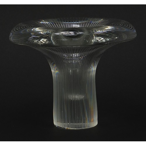 3 - Tapio Wirkkala for Iittala, Tatti mushroom glass vase, etched marks to the base, 11.5cm high