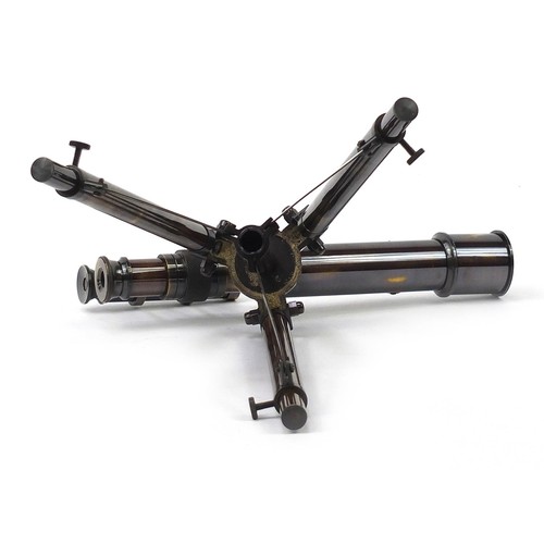 1835 - Military interest table telescope with tripod stand, 32cm high