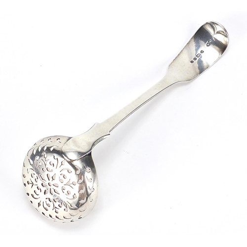 464 - Chawner & Co, Victorian silver sifting spoon, London 1849, 14cm in length, 51.6g