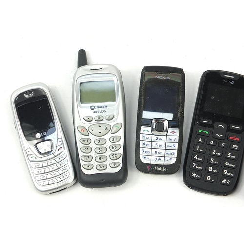1012 - Six mobile phones including Nokia, LG and Sagem