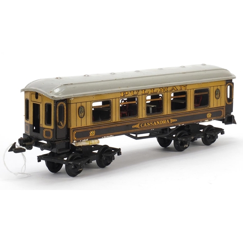 922 - Bing, German 0 gauge tinplate Pullman carriage Cassandra