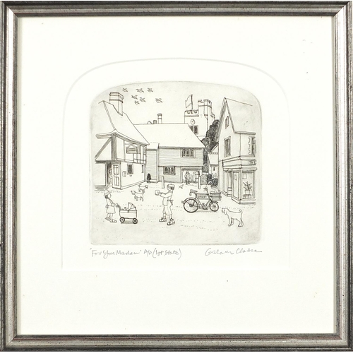 683A - Graham Clarke - For you Madame, artist's proof pencil signed etching, mounted, framed and glazed, 20... 