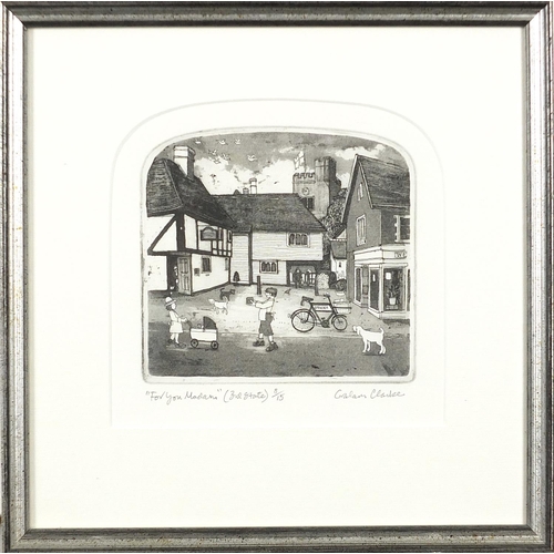 572 - Graham Clarke - For you Madame (Third state) pencil signed etching, limited edition 8/15, mounted, f... 