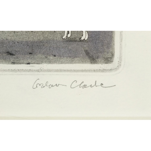 512 - Graham Clarke - For you Madame, pencil signed etching in colour, limited edition 8/150, mounted, fra... 