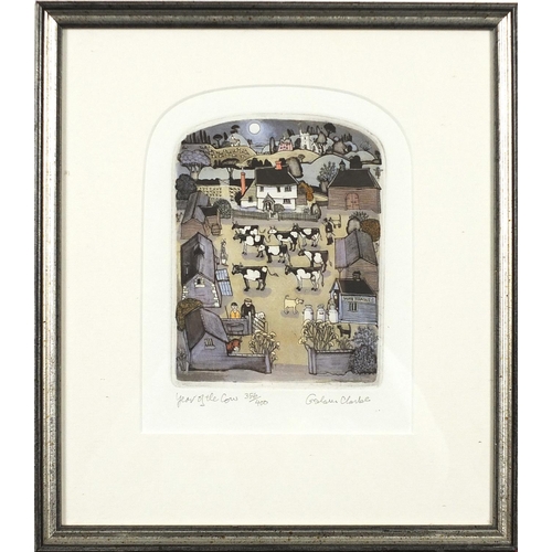 621 - Graham Clarke - Year of the Cow, pencil signed etching in colour, limited edition 356/400, mounted, ... 