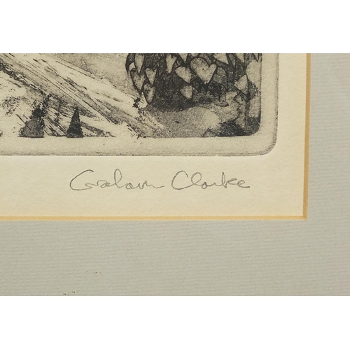 368 - Graham Clarke - Thos. Hardy's cottage, pencil signed artist's proof etching, mounted, framed and gla... 