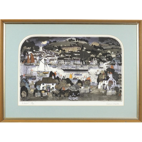 103 - Graham Clarke - A-Rovin, pencil signed etching in colour, limited edition 108/300 with certificate o... 