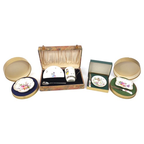 2060 - Collectable china including a Royal Doulton christening set with silver plated mounts by Hukin & Hea... 