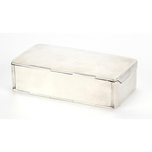 84 - Andrew Barrett & Sons, Edward VII silver sandwich box, Chester 1902, 3cm high x 11.5cm W x 5.5cm D, ... 