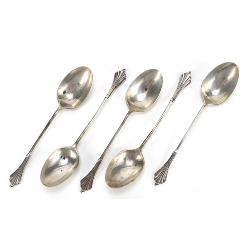 1115 - James Deakin & Sons, five Victorian silver teaspoons, Sheffield 1898, 11cm in length, 41.4g