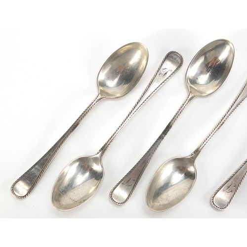 584 - Joseph Rodgers & Sons, set of six George V silver teaspoons, Sheffield 1912, 11cm in length, 86.0g