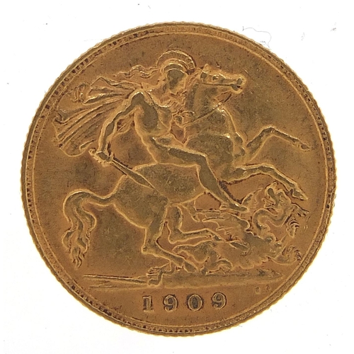 660 - Edward VII 1909 gold half sovereign