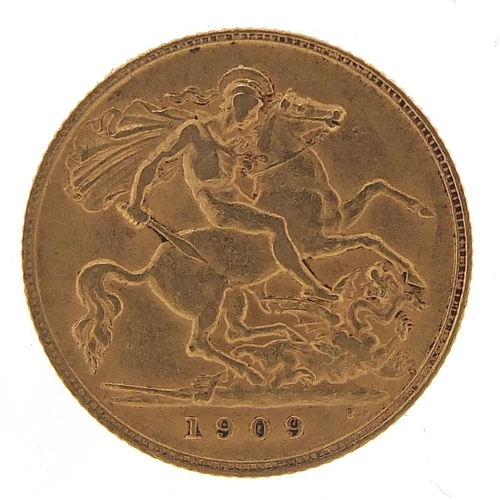 658 - Edward VII 1909 gold half sovereign