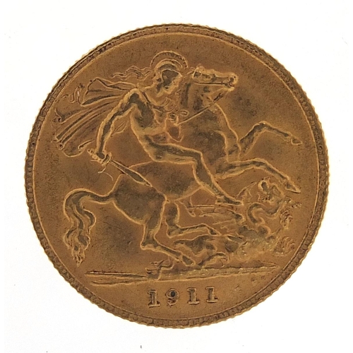 659 - George V 1911 gold half sovereign