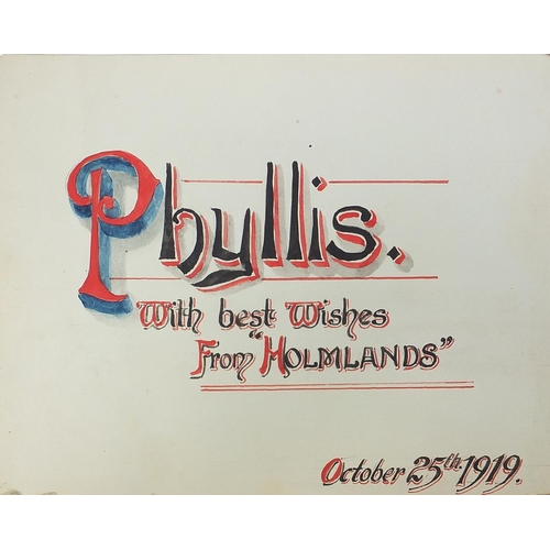 2549 - Two early 20th century autograph albums containing signatures and annotations including Gracie Field... 