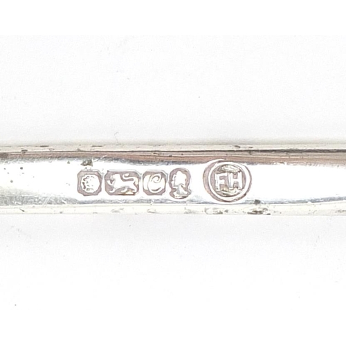 724 - Francis Howard Ltd, Elizabeth II double end silver marrow scoop, Sheffield 1977, 22cm in length, 45.... 