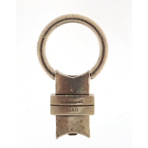 1118 - S J Dupont silver padlock, 5cm high, 28.8g