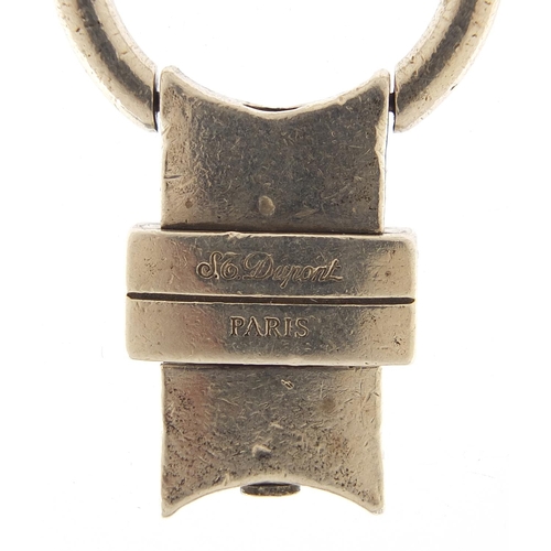 1118 - S J Dupont silver padlock, 5cm high, 28.8g