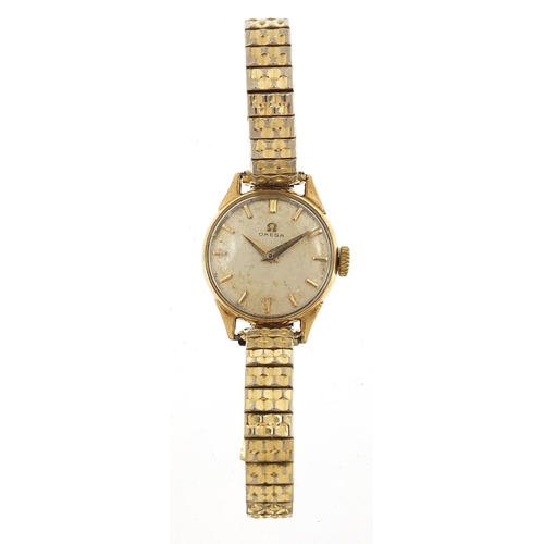 1139 - Omega, vintage ladies 9ct gold wristwatch housed in a J W Benson box, 19mm in diameter